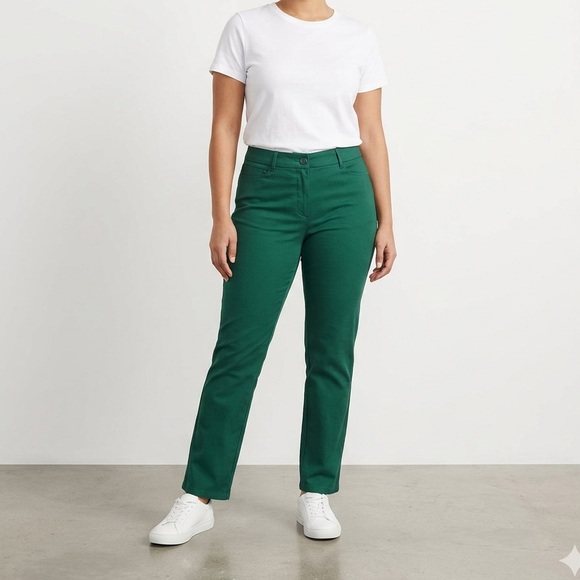 St. John's Bay Denim - St. John's Bay Women's Green Straight Leg Jeans